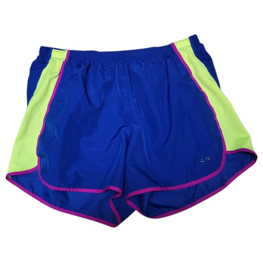 Champion Women's Athletic Shorts - Blue, Pink and Yellow - Size 6-8 (M)
